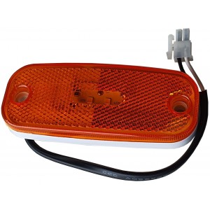 LED Autolamps - Feu de position LED blanc+orange universel Ø80 x 40mm câble  40cm 12V LED Feux de voiture