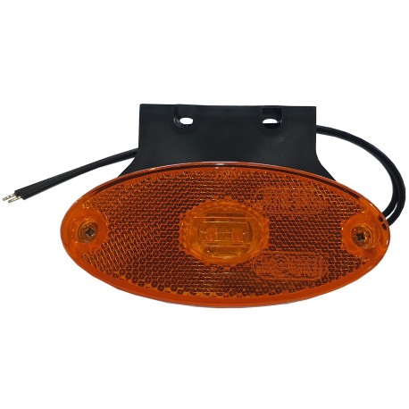 Feu de position latéral LED orange + semelle  - Vente accessoires remorques en ligne