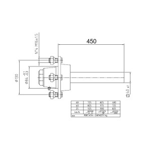 1/2 Essieu agricole 404SF F35/25