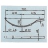Lame de ressort pour essieu droit AL-KO 750 KG