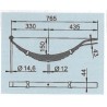 Lame de ressort pour essieu droit AL-KO 1500 KG